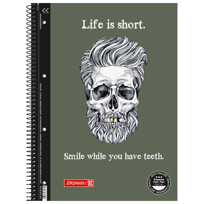 Blok kolegij A4 crte  80L perforacija+4rupe Reverse 19 Skull Brunnen 10-67927 653!!