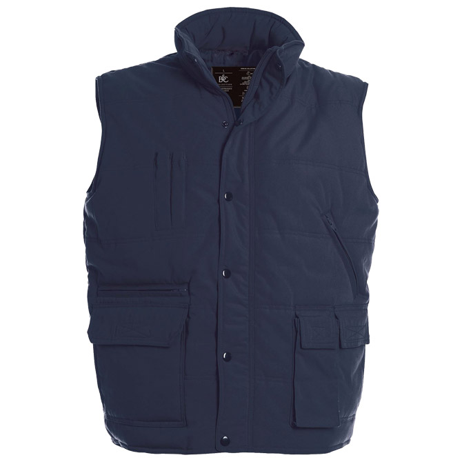 Prsluk zip unisex B&C Bodywarmer Explorer tamno plavi L