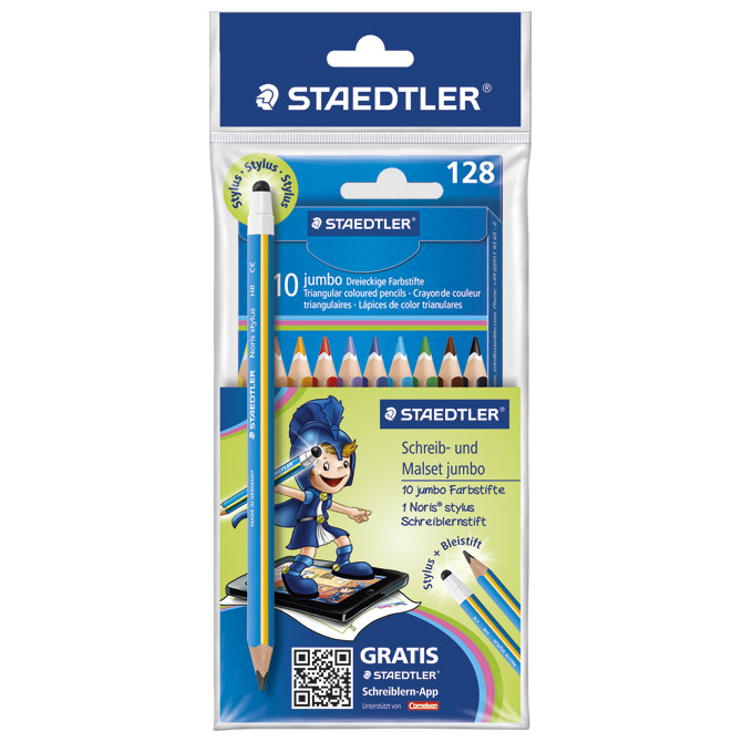 Boje drvene  10boja Jumbo Noris+olovka grafitna jumbo Staedtler 61SET28!!