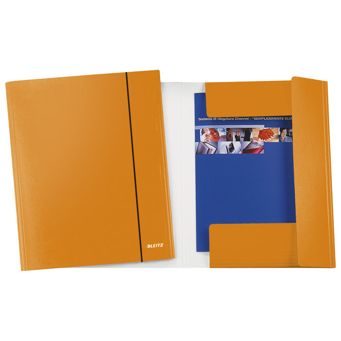 Fascikl klapa s gumicom karton A4 Wow Leitz 39830044 metalik narančasti!!