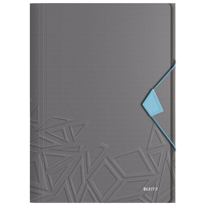 Fascikl klapa s gumicom pp A4 Urban Leitz 46490089 sivo/plava!!