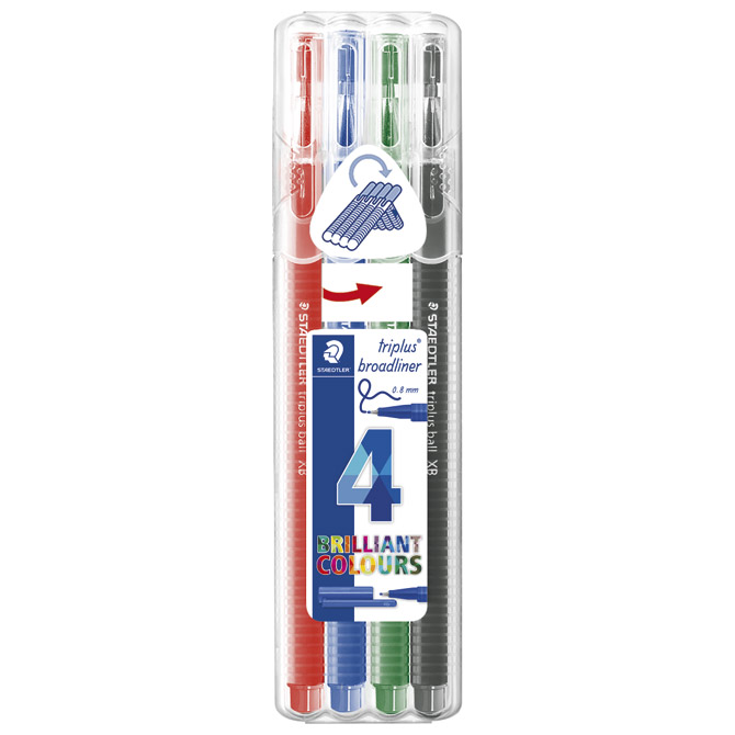 Flomaster broadliner pk4 Triplus Staedtler 338 SB4!!