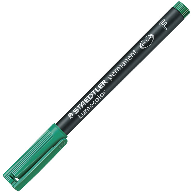 Marker permanentni 0,6 mm reciklirani Lumocolor Staedtler 318-5 zeleni