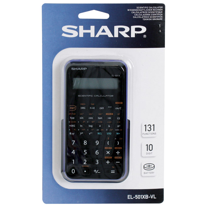 Kalkulator tehnički 10+2mjesta 131 funkcija Sharp EL-501XBVL ljubičasti!!