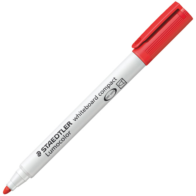 Marker za bijelu ploču 1-2mm Lumocolor compact Staedtler 341 crveni!!