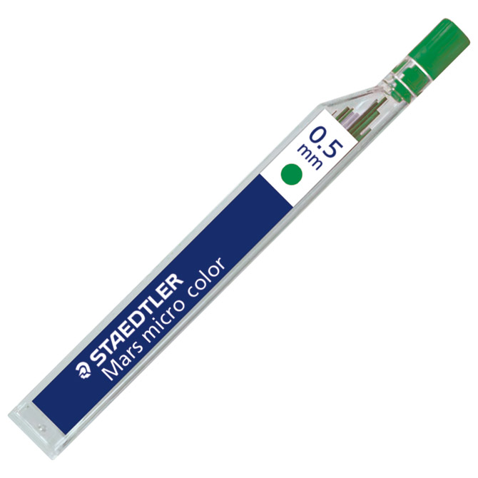 Mine 0,5mm HB 1tuba Mars micro color Staedtler 254 05-5 zelene!!