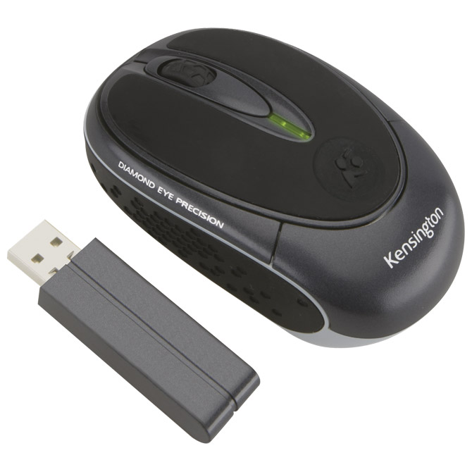 Miš USB 3tipke bežični tanki Kensington Ci65 72267EU crno/sivi blister!!