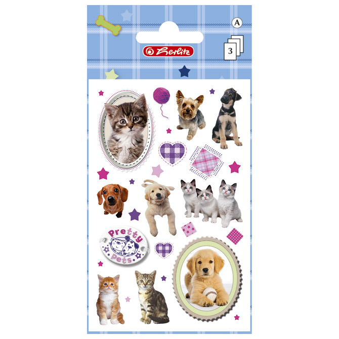 Naljepnice dječje Pretty pets Herlitz 11294543 blister!!