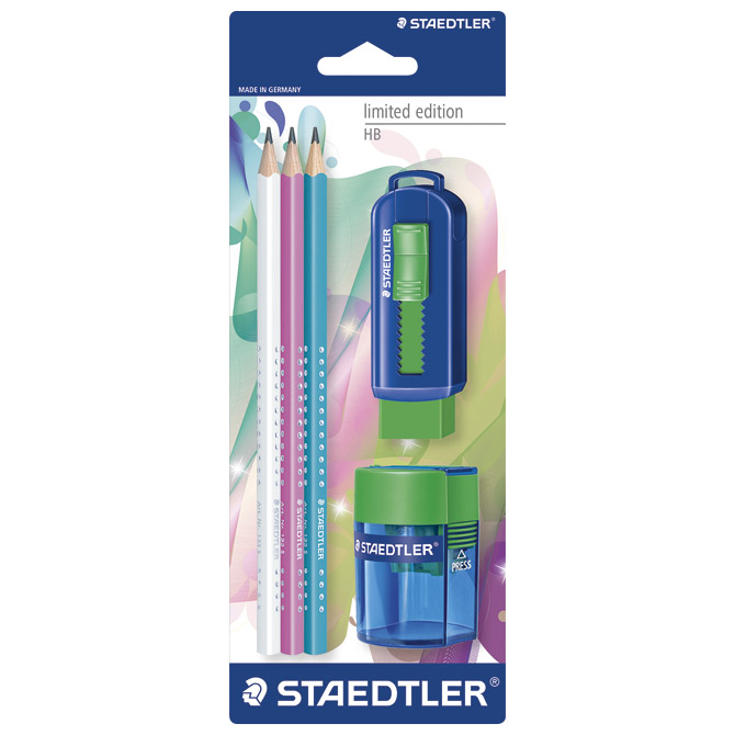 Olovka grafitna HB pk3+gumica 525+šiljilo 511 Limited edition Staedtler 133SBK3P4!!
