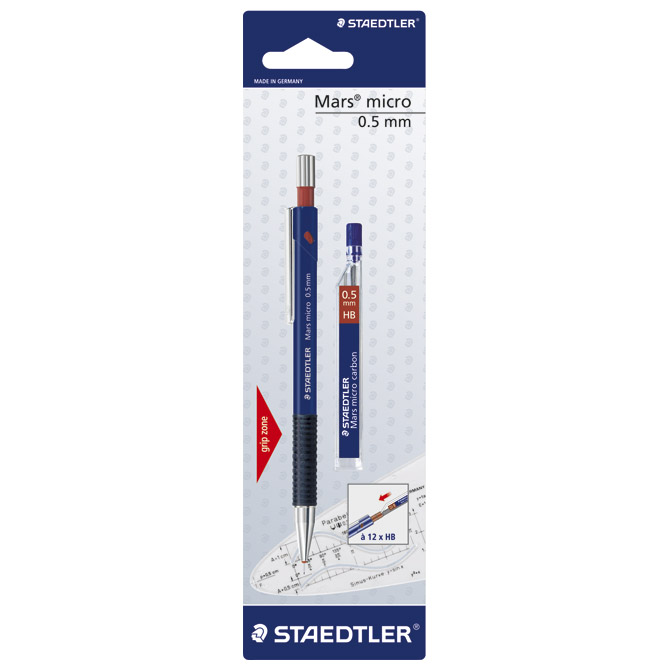 Olovka tehnička 0,5mm Mars micro+mine Staedtler 7755BK25DA blister