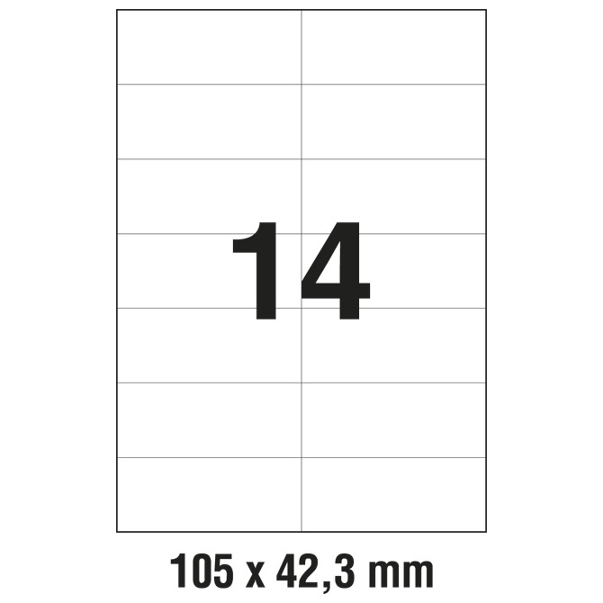 Etikete ILK 105x42,3 mm pk100L Zweckform 3653