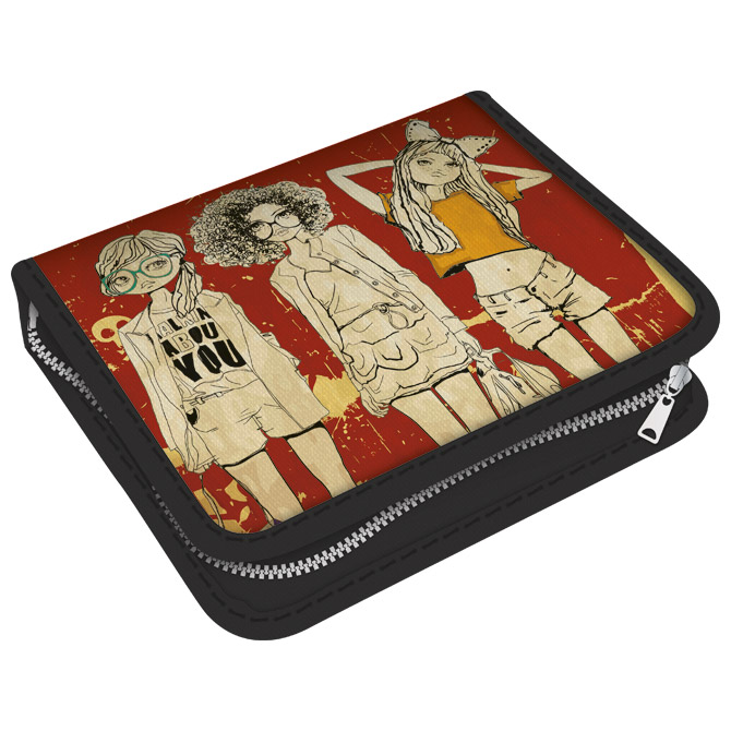 Pernica puna 1zip 2preklopa Girls+drvene bojice 144NC12 GRATIS Staedtler!!