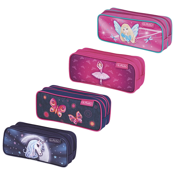 Pernica vrećica/pravokutna 2zipa Girls mix Herlitz 50008704 sortirano