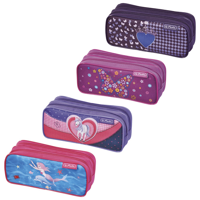 Pernica vrećica/pravokutna 2zipa Girls mix IV Herlitz 11438215 sortirano!!