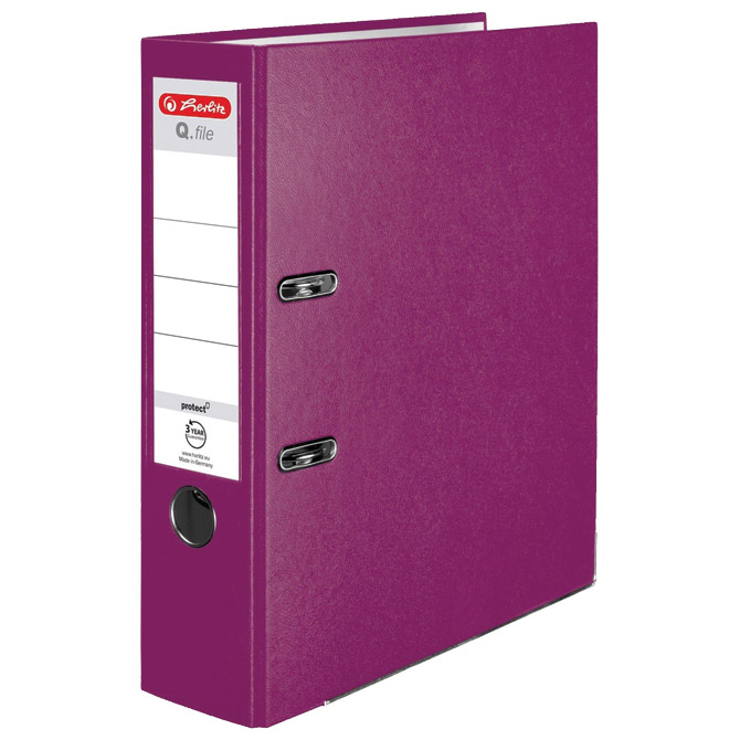 Registrator A4 široki samostojeći Q.file Herlitz 50011872 svijetlo ljubičasta!!