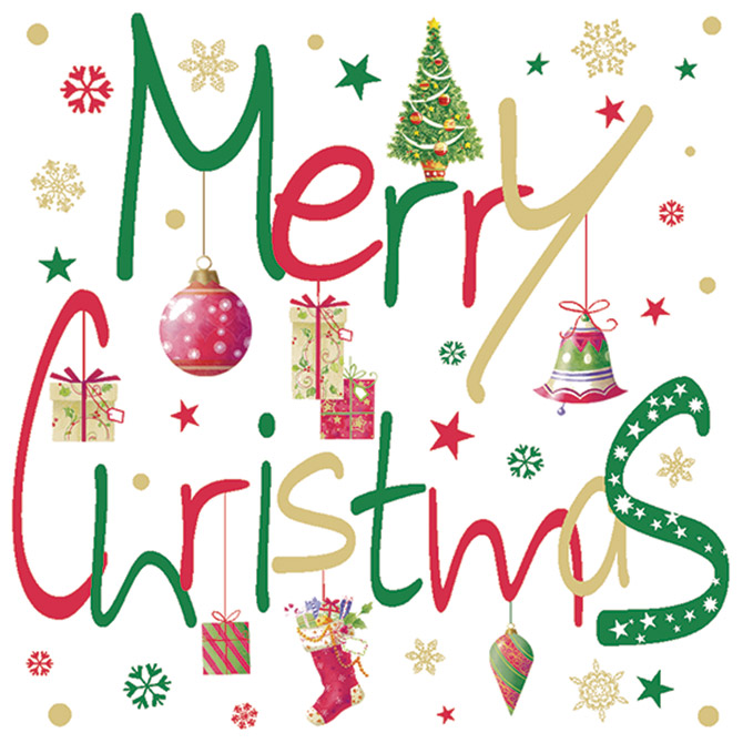 Salvete troslojne 33x33cm pk20 Merry Christmas Herlitz 40023663!!