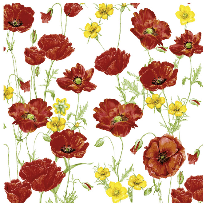 Salvete troslojne 33x33cm pk20 Poppy Herlitz 11095387!!