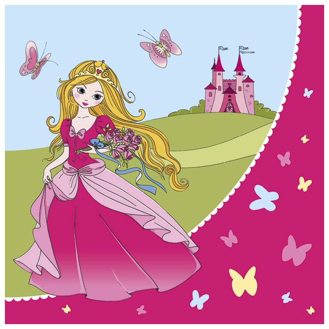 Salvete troslojne 33x33cm pk20 Princess Herlitz 11449576!!