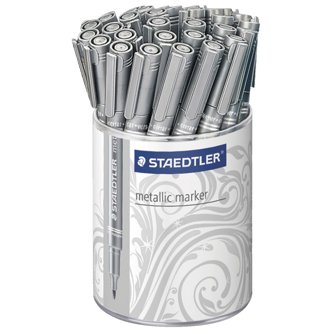 Marker nepermanentni 1-2mm u čaši pk30 Metallic Staedtler 832381KP30 srebrni