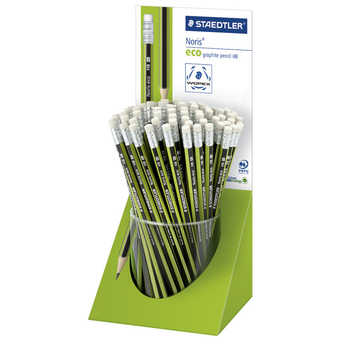 Olovka grafitna HB Noris Eco s gumicom u čaši pk72 Staedtler 18230KP72!!