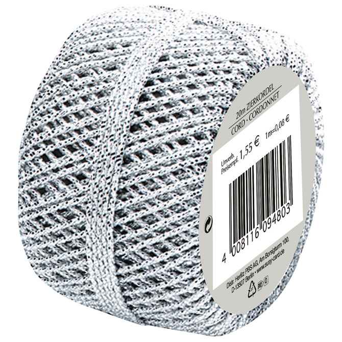 Špaga ukrasna metalik fi-1,5mm/20m Herlitz 11103975 srebrna