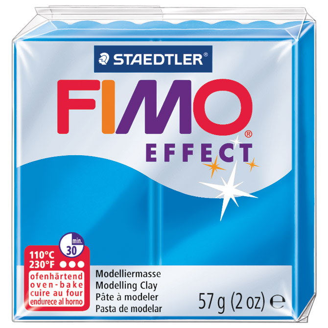 Masa za modeliranje   57g Fimo Effect Staedtler 8020-374 prozirno plava!!