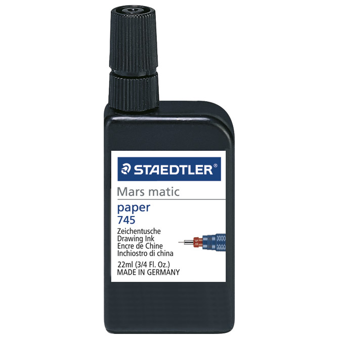 Tuš za crtanje 22ml Marsmatic Staedtler 745 R-9 crni!!