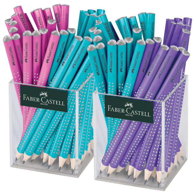 Olovka grafitna B Jumbo Sparkle pearl u čaši pk72 Faber-Castell 111640