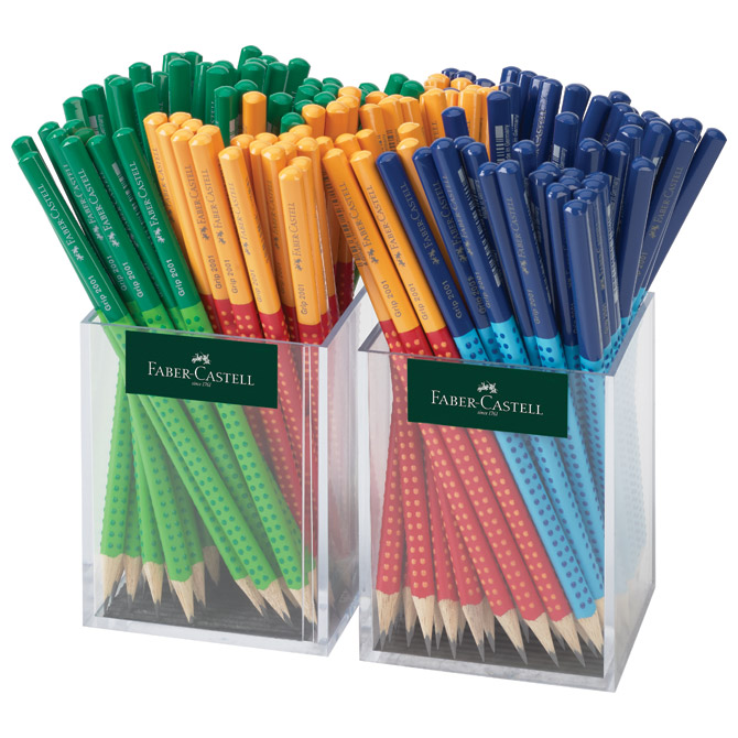 Olovka grafitna B Grip 2001 Two Tone u čaši pk144 Faber Castell 117070 sortirano