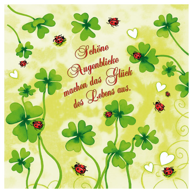 Salvete troslojne 33x33cm pk20 Four-leafed clover Herlitz 11095346!!