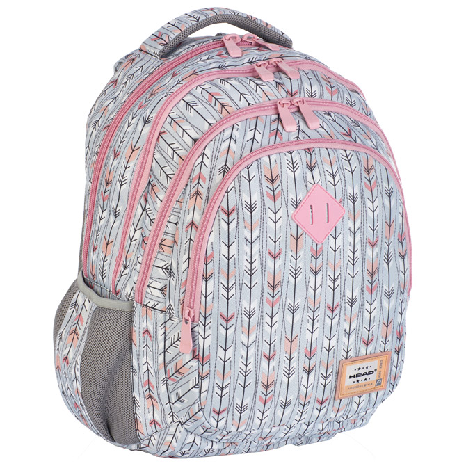 Ruksak školski-notebook anatomski Arrow Head 502019063 sivo/pastel rozi!!