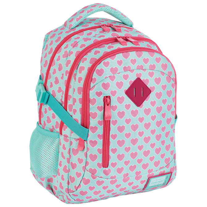 Ruksak školski-notebook anatomski Heart2 Head 502019025 pastel svijetlo zeleno/roza!!