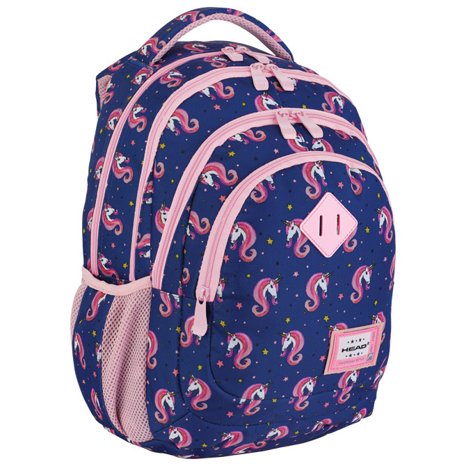 Ruksak školski-notebook anatomski Unicorn Head 502019054 ljubičasto/roza!!