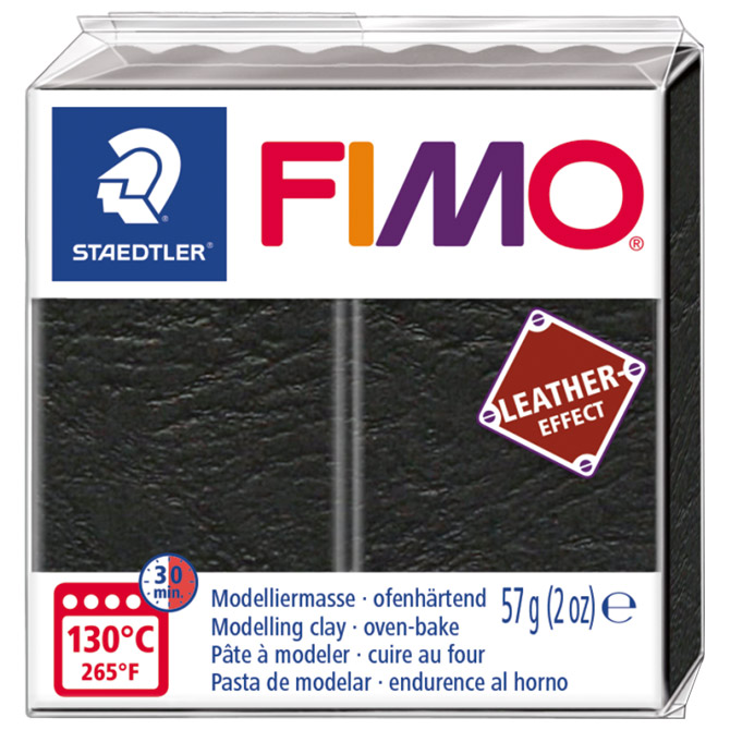 Masa za modeliranje   57g Fimo Effect Leather-effect Staedtler 8010-909 crna!!