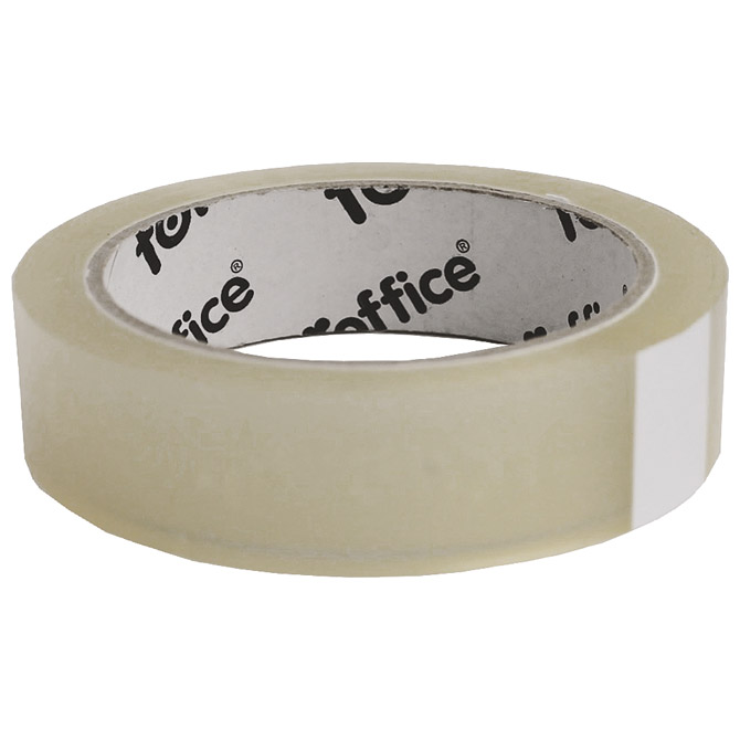 Traka ljepljiva 25 mm/66m akrilna bešumna 25my FORoffice prozirna
