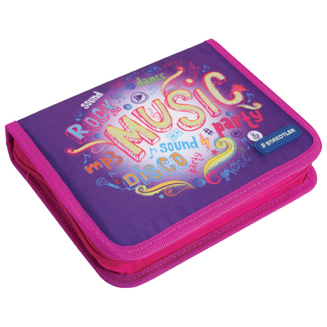 Pernica puna 1zip 2preklopa Music+drvene bojice 144NC12 GRATIS Staedtler!!