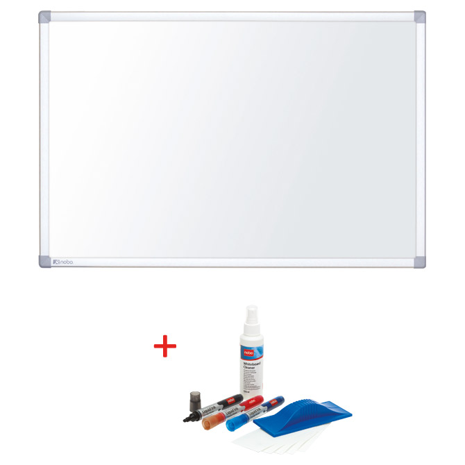 Ploča magnetna 55" widescreen tanki okvir Nano Clean Nobo 1905298  bijela + set za bijelu ploču Nobo 34438861