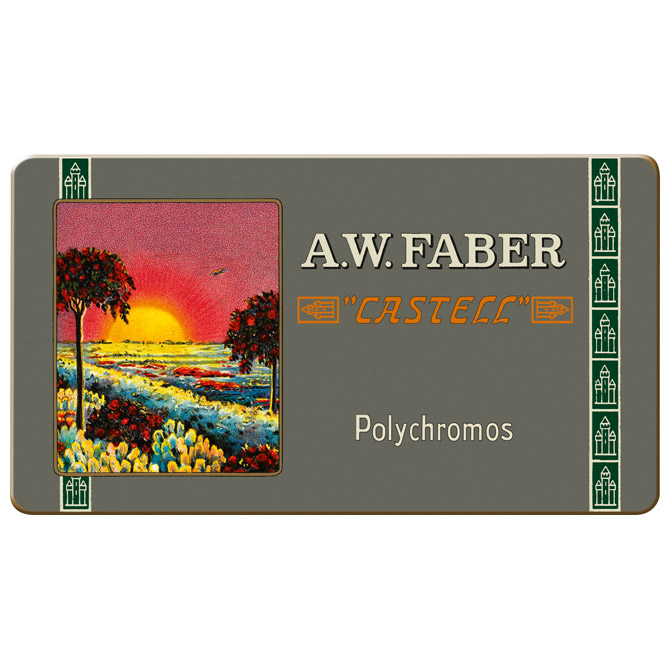 Boje drvene  12boja metalna kutija Polychromos Faber Castell 211001!!