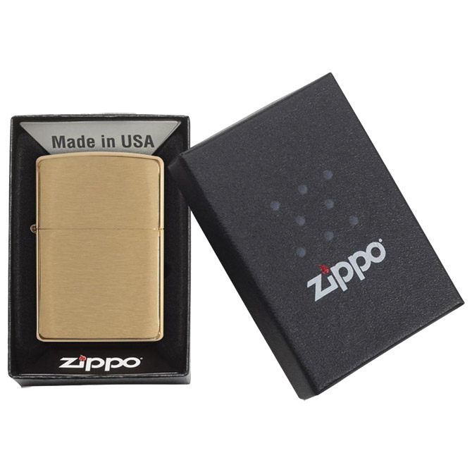 Upaljač metalni mat Zippo 204B zlatni