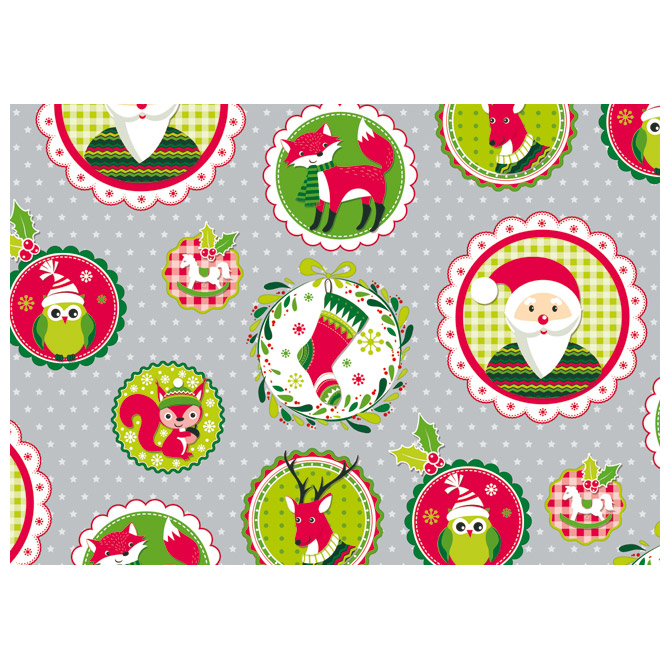 Papir ukrasni rola 70x200cm Advent season Herlitz 40024127