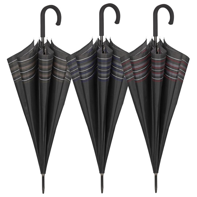 Kišobran automatik s gumiranom ručkom Golf Basic Perletti 12123 crni/sortirano!!