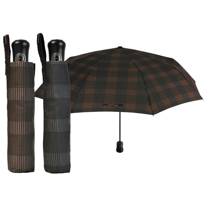 Kišobran automatik (otvaranje+zatvaranje na gumb) sklopivi s plastičnom drškom Maison Perletti 16215 sortirano!!