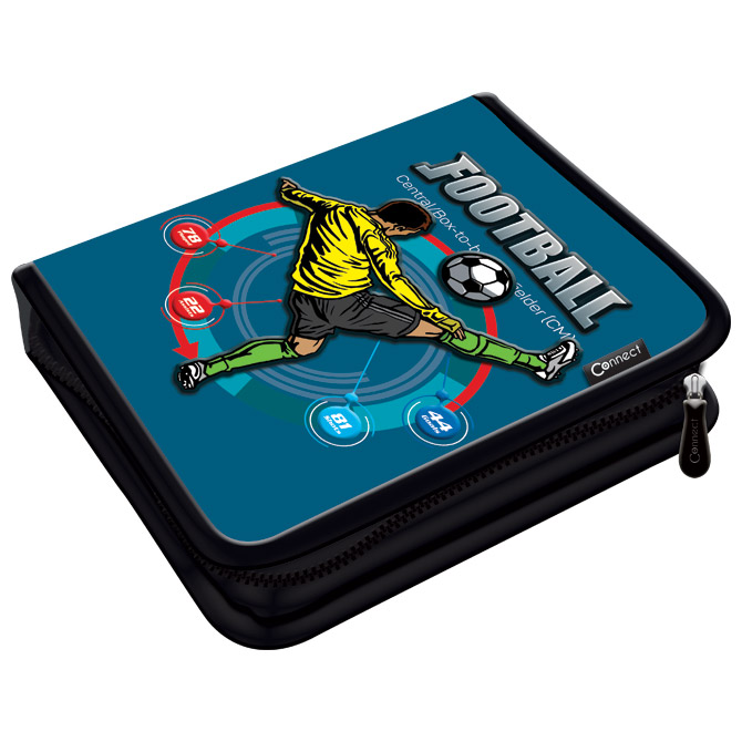 Pernica puna 1zip 2preklopa Football Player 1A Connect crno-plava petrolej