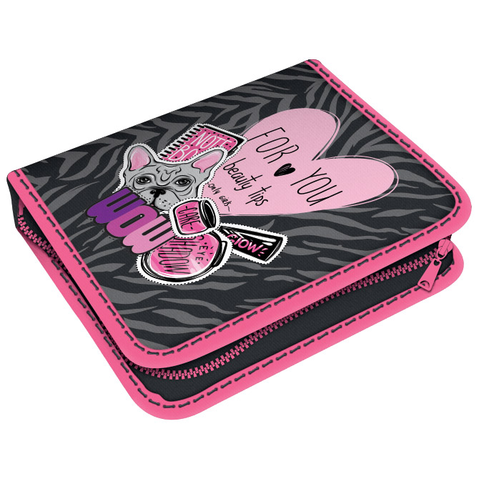 Pernica puna 1zip 2preklopa Beauty Tips 1B Connect sivo-roza!!