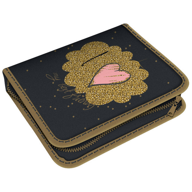 Pernica puna 1zip 2preklopa YAY 1B Connect sivo-pastelroza!!