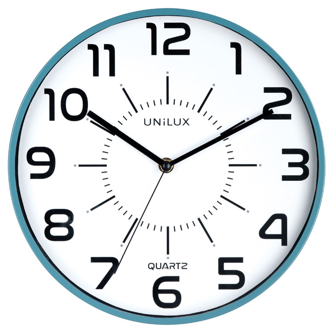 Sat zidni fi-28cm Pop Unilux 400094560 plavi