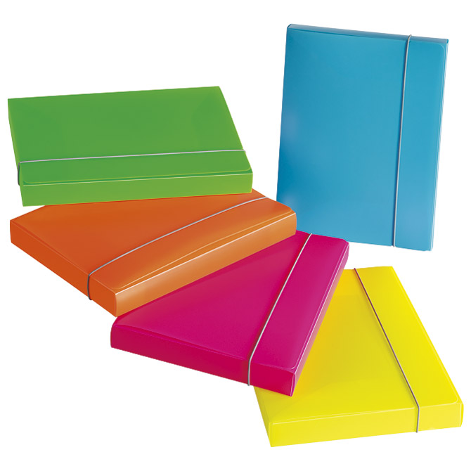 Mapa s gumicom hrbat-35mm A4 pp Balmar (Dispaco) 180/36F fluorescentno zelena