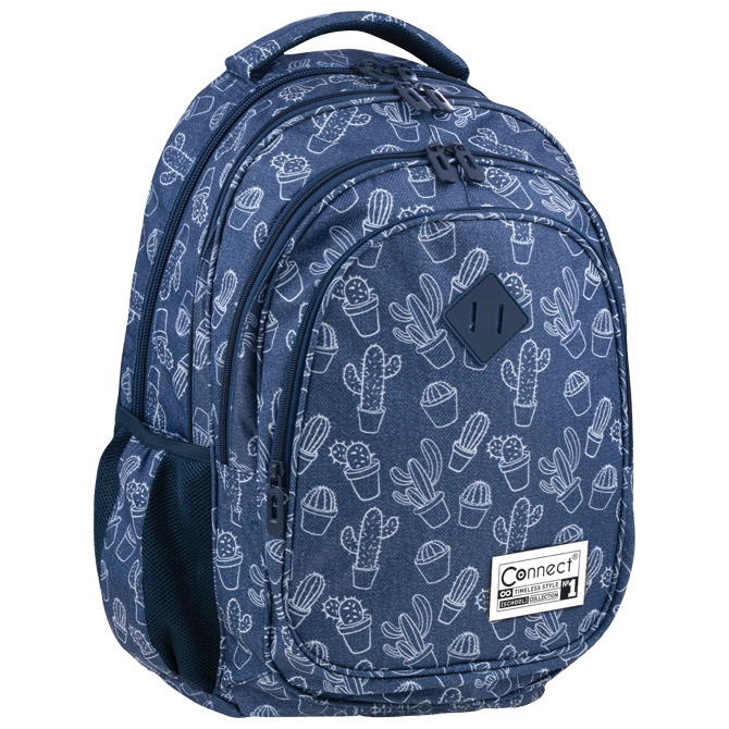 Ruksak školski-notebook anatomski Jeans Cactus Connect