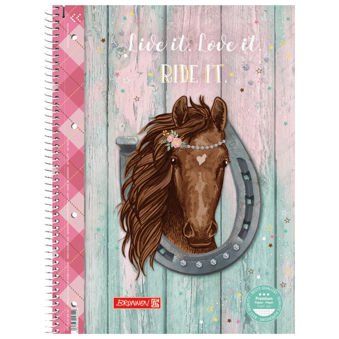 Blok kolegij A4 karo  80L perforacija+4rupe Ponylove Brunnen 10-67928 742!!