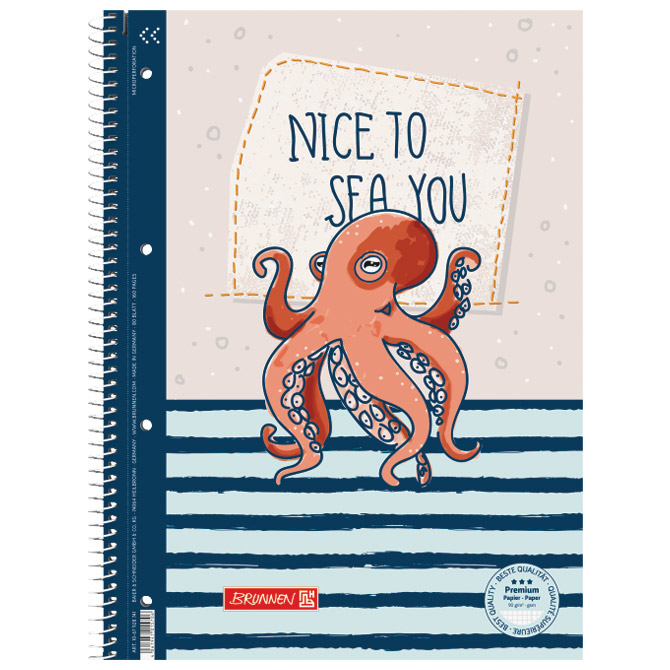 Blok kolegij A4 karo  80L perforacija+4rupe Happy ocean Brunnen 10-67928 741!!